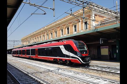 The EMUs will enter service on the modernised Bari – Casamassima – Putignano line from September.